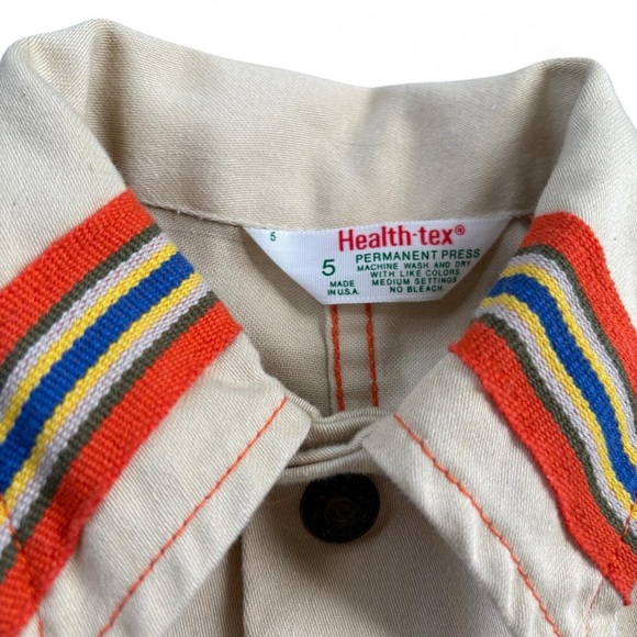 Vintage Kids Beige Button-Up Romper - Picture 4 of 4